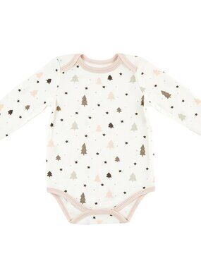 Stephan Baby: Baby Girl LS one piece bodysuit Blush Trees Size 6-12 Month NEW
